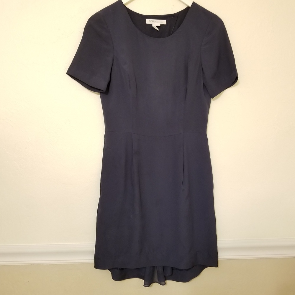 BCBGeneration navy dress open back with pockets